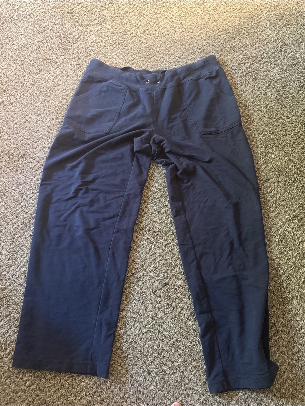 2 pair Woman’s Navy and Black Drawstring Casual Pants